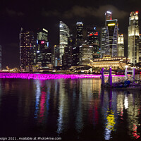 Buy canvas prints of Marina Bay at New Year, Singapore by Kasia Design