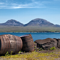 Buy canvas prints of Whisky Vats and the Paps of Jura by Kasia Design