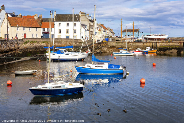 Boats in St Monans Harbour, Fife, Scotland Picture Board by Kasia Design