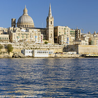 Buy canvas prints of Sunkissed Valletta Skyline by Kasia Design
