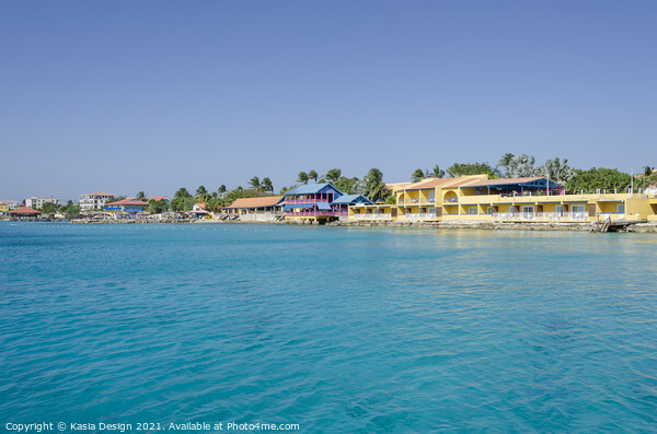 Colourful Kralendijk Waterfront, Bonaire Picture Board by Kasia Design