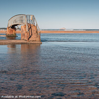 Buy canvas prints of The Bridge To Nowhere, Belhaven Beach by Kasia Design