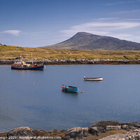 Buy canvas prints of Blue waters in Baymore Harbour, Grimsay by Kasia Design