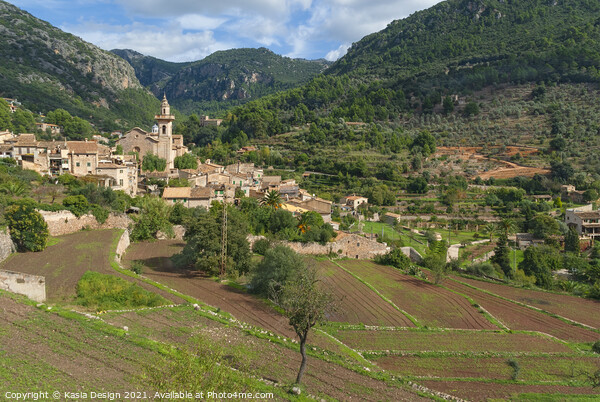 Mallorca: Valldemossa and Countryside Picture Board by Kasia Design