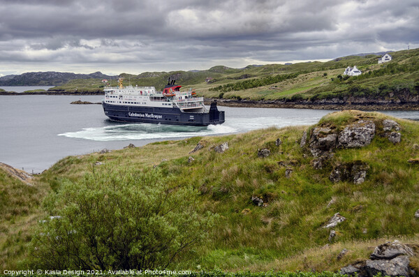 Ferry Turning to leave Tarbert, Isle of Harris Picture Board by Kasia Design