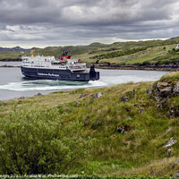 Buy canvas prints of Ferry Turning to leave Tarbert, Isle of Harris by Kasia Design