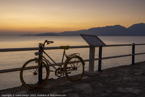 Serene Dawn Scene in Agios Nikolaos Picture Board by Kasia Design