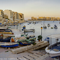 Buy canvas prints of Dusk Settles over Spinola Bay, Malta by Kasia Design