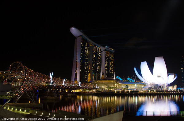 Marina Bay at Night, Singapore Picture Board by Kasia Design