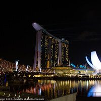 Buy canvas prints of Marina Bay at Night, Singapore by Kasia Design
