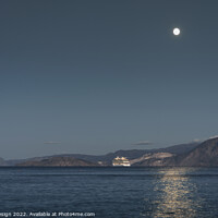Buy canvas prints of Moonlight Departure, Agios Nikolaos, Crete by Kasia Design