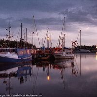 Buy canvas prints of Fishing Boats at at Dusk, Ruegen, Germany by Kasia Design