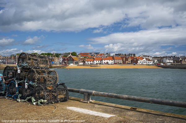 Anstruther across the Outer Harbour Picture Board by Kasia Design
