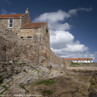 Buy canvas prints of Coastal Houses, Cellardyke, Fife by Kasia Design
