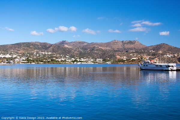 Agios Nikolaos Harbour, Crete, Greece Picture Board by Kasia Design