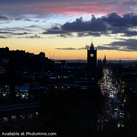 Buy canvas prints of Edinburgh City Sunset from Calton Hill by Kasia Design