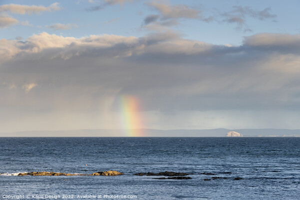 Rainbow over the North Sea and Bass Rock Picture Board by Kasia Design