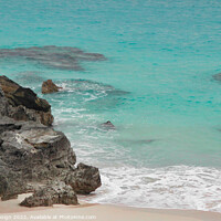 Buy canvas prints of Secluded Beach and Turquoise Waters, Bermuda by Kasia Design