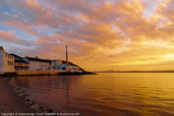 Bowmore Golden Sunset  Picture Board by Kasia Design