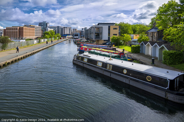 House Boats on Union Canal, Edinburgh Picture Board by Kasia Design