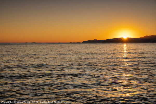 Golden Dawn over Mirabello Bay, Crete, Greece Picture Board by Kasia Design