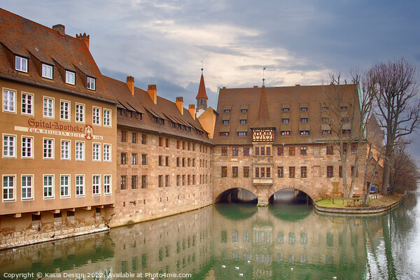 Medieval Old Town, Nuremberg Picture Board by Kasia Design