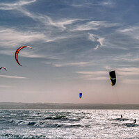 Buy canvas prints of Kite Surfers in the Bay of Palma by Kasia Design