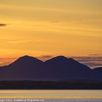 Buy canvas prints of Sunrise over the Paps of Jura, Eilean Dhiura by Kasia Design