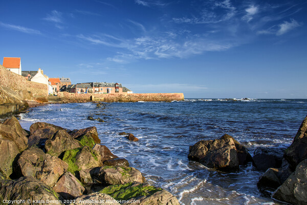 Dunbar Old Harbour Wall Picture Board by Kasia Design