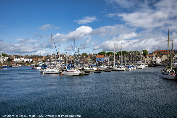 Anstruther Harbour and Marina Picture Board by Kasia Design