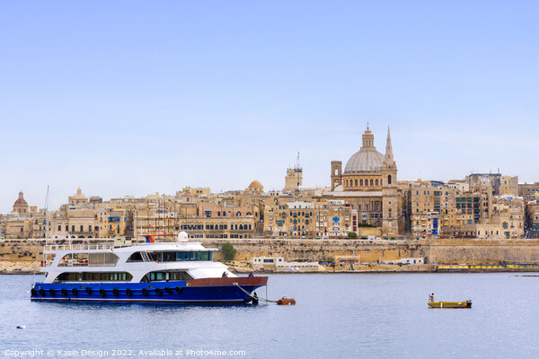 Valletta across the Harbour, Malta Picture Board by Kasia Design