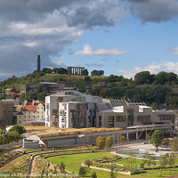 Buy canvas prints of Scottish Parliament and Calton Hill by Kasia Design