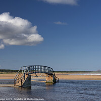 Buy canvas prints of The Bridge, Belhaven Beach, Scotland by Kasia Design