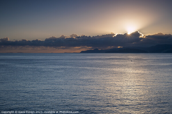 Sun Rises over Mirabello Bay, Crete, Greece Picture Board by Kasia Design