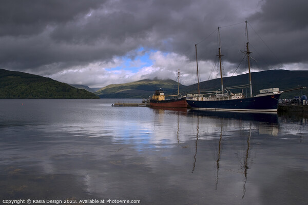Historic Clyde Puffers in Inveraray Harbour  Picture Board by Kasia Design