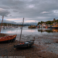 Buy canvas prints of Traditional Fishing Boats in Tarbert Harbour by Kasia Design