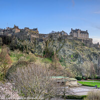 Buy canvas prints of Edinburgh Castle and Princes Street Gardens by Kasia Design