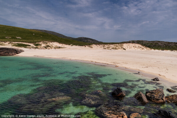Secluded Hebridean Beach on Vatersay Picture Board by Kasia Design