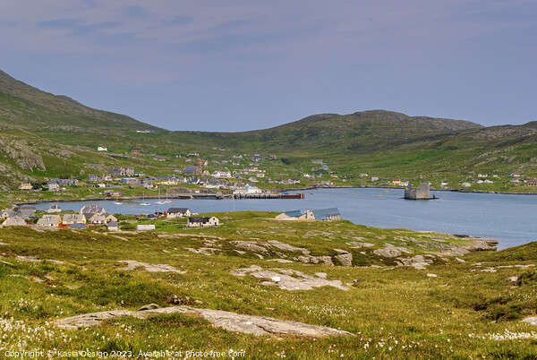 Overlooking Castlebay on the Isle of Barra Picture Board by Kasia Design