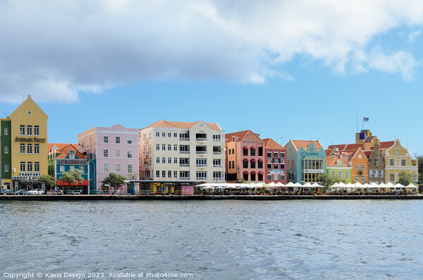 Picturesque Handelskade in Willemstad Picture Board by Kasia Design