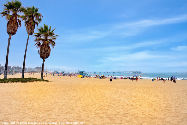 Soaking up the Sun on a Sunday at Venice Beach Picture Board by Kasia Design