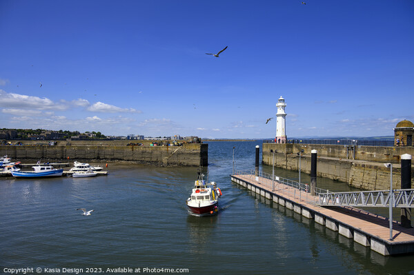 Returning with the Catch to Newhaven Harbour Picture Board by Kasia Design