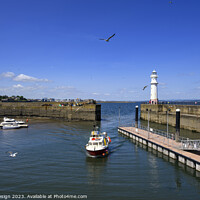 Buy canvas prints of Returning with the Catch to Newhaven Harbour by Kasia Design