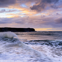 Buy canvas prints of Spring Tide Sunset at Eyemouth by Kasia Design