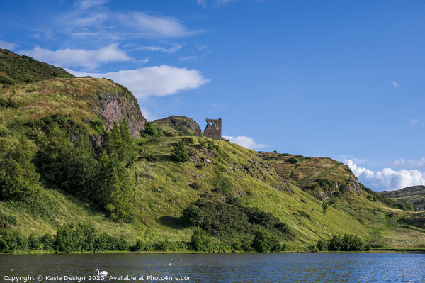 Tranquil St Margaret's Loch in Holyrood Park Picture Board by Kasia Design