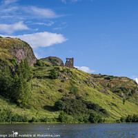 Buy canvas prints of Tranquil St Margaret's Loch in Holyrood Park by Kasia Design