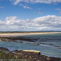 Buy canvas prints of West Sands across the Rocks, St Andrews by Kasia Design