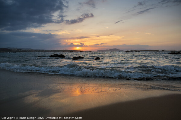 Sundown Serenade, Crete Picture Board by Kasia Design