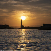 Buy canvas prints of Radiant Sunset over Chania Harbour by Kasia Design
