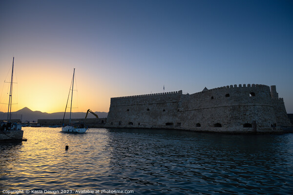 Returning at Dusk to Heraklion Harbour Picture Board by Kasia Design